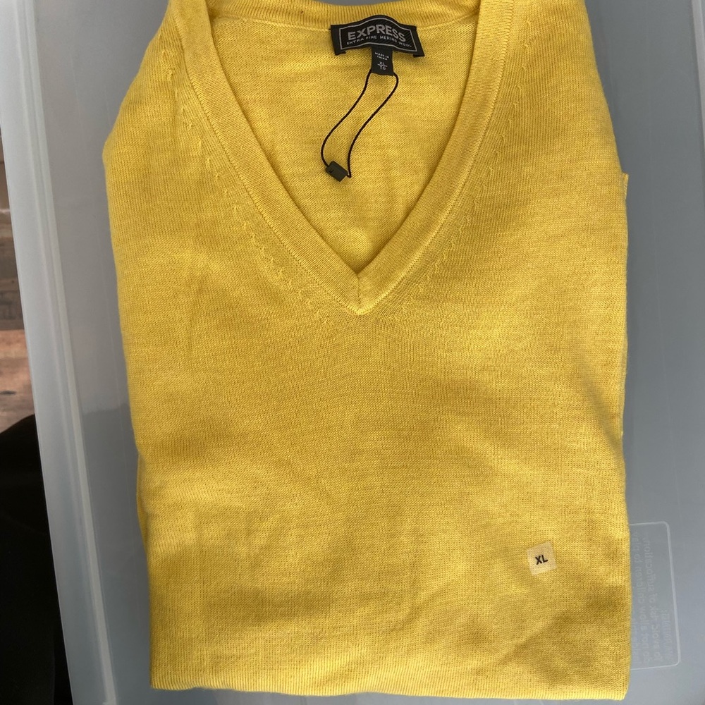 Brand new never warn Express men Marino wool sweater Extra Large.